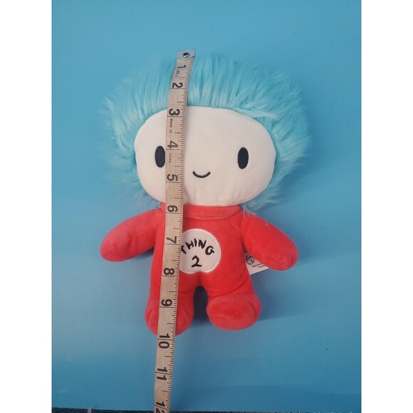 Dr Seuss Thing 2 10" Plush Story Book Character Doll Universal Studios Sewn Eyes - Picture 7 of 7